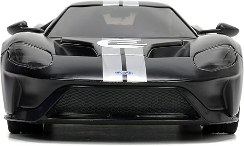 Miniatura 3 de Jada Toys Big Time Muscle 1:24 2017 Ford GT - Coche fundido a presión, rayas negras/blancas, juguetes para niños y adultos