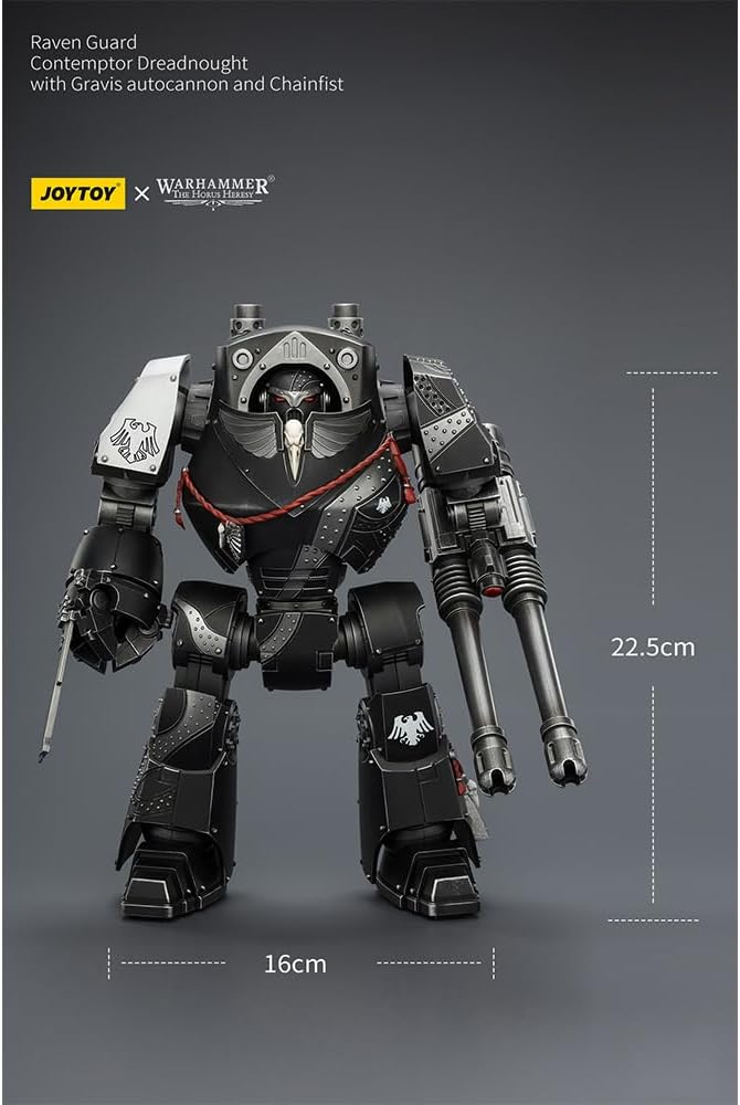 LEBOO JOYTOY Warhammer 40K 1/18 Action Figure Raven Guard Contemptor Dreadnought 8.9in Collector's Model Toys Age 15+