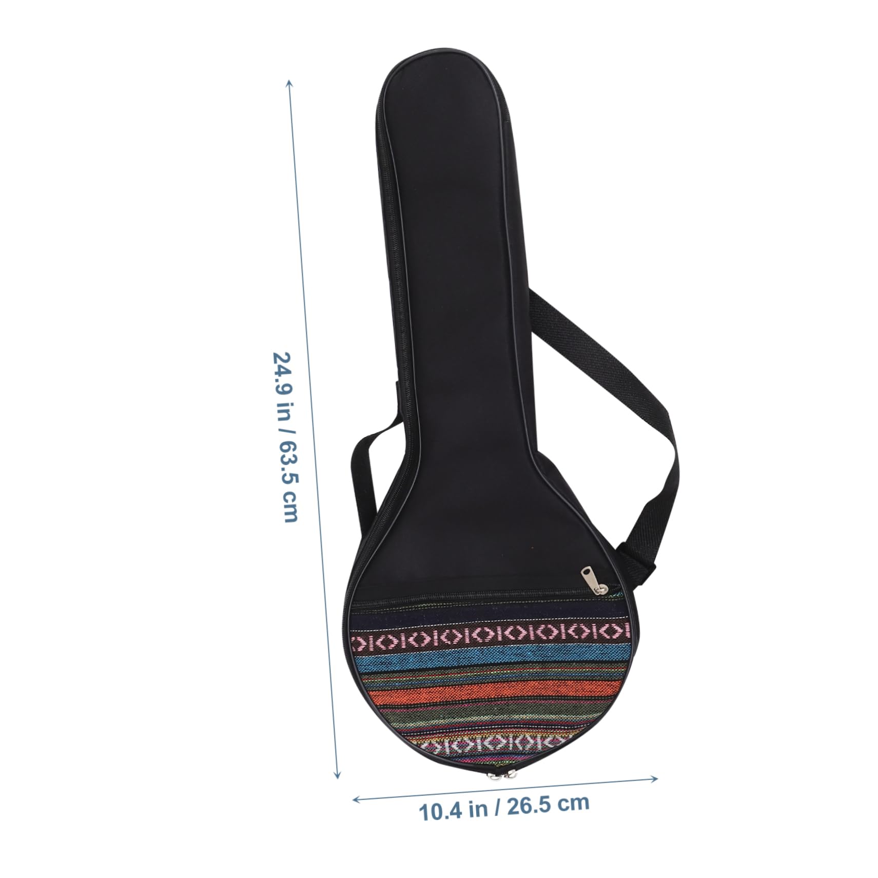 VANZACK 1Pc 4 String Portable Carrying Bag for Four Strings Banjo Ethnic Style Gig Bag with Cushion Comfortable Inner Lining and Outer Pocket for Music Scores Accessories