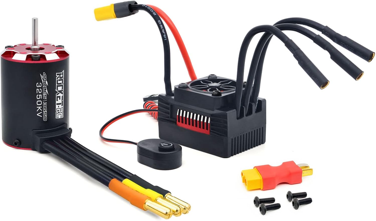 Surpass Hobyy 3650 4350kv Brushless Motor with Waterproof Smart 60A ESC for 1/10 Remote Control Car