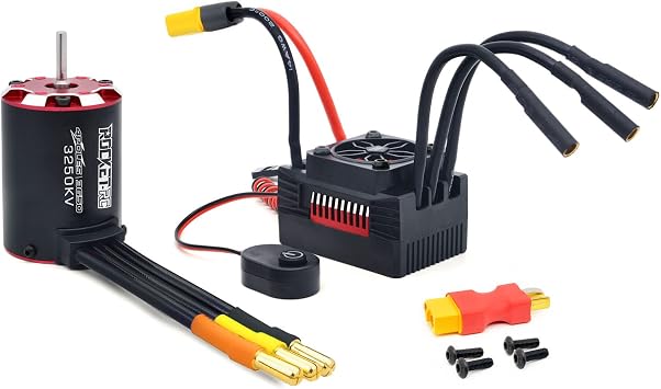 Surpass Hobyy RC 3650 3250KV Brushless Motor and Waterproof 60A ESC Set for 1/10 RC Car Upgrade Parts