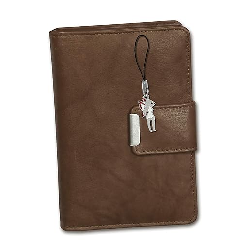 imppac Money Maker Damen Frauen Geldbörse Portemonnaie Leder braun 13x3x9cm D2OPJ701C EIN schönes Geschenk zu Weihnachten, Geburtstag, Valentinstag für die Frau