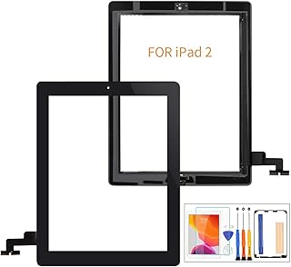for iPad 2 A1395 A1396 A1397 Touch Screen Replacement,with Free Tool Kits+Screen Protector (LCD not Include, No Instructions) for ipad 2 Front Glass Panel Replacement (Black)