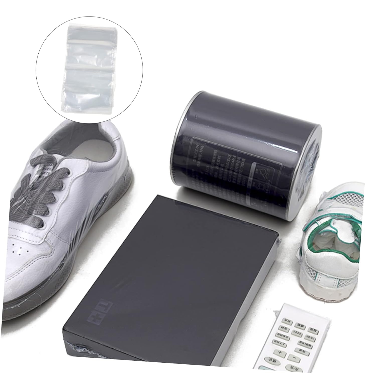MAGICLULU 200Pcs Heat Shrink Wrap Bags Clear Pof Shrink Film for Packaging for Shoes Wine Bottles Cosmetics DIY Crafts Space Saving Design for