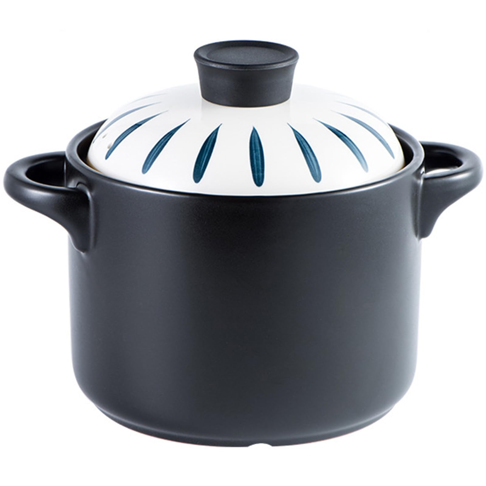 VHJdtE Ceramic stew pots, Small Copper Saucepans Clay for with Lid Cookware Heat Resistant(White,3.5L/3.2Quarts)
