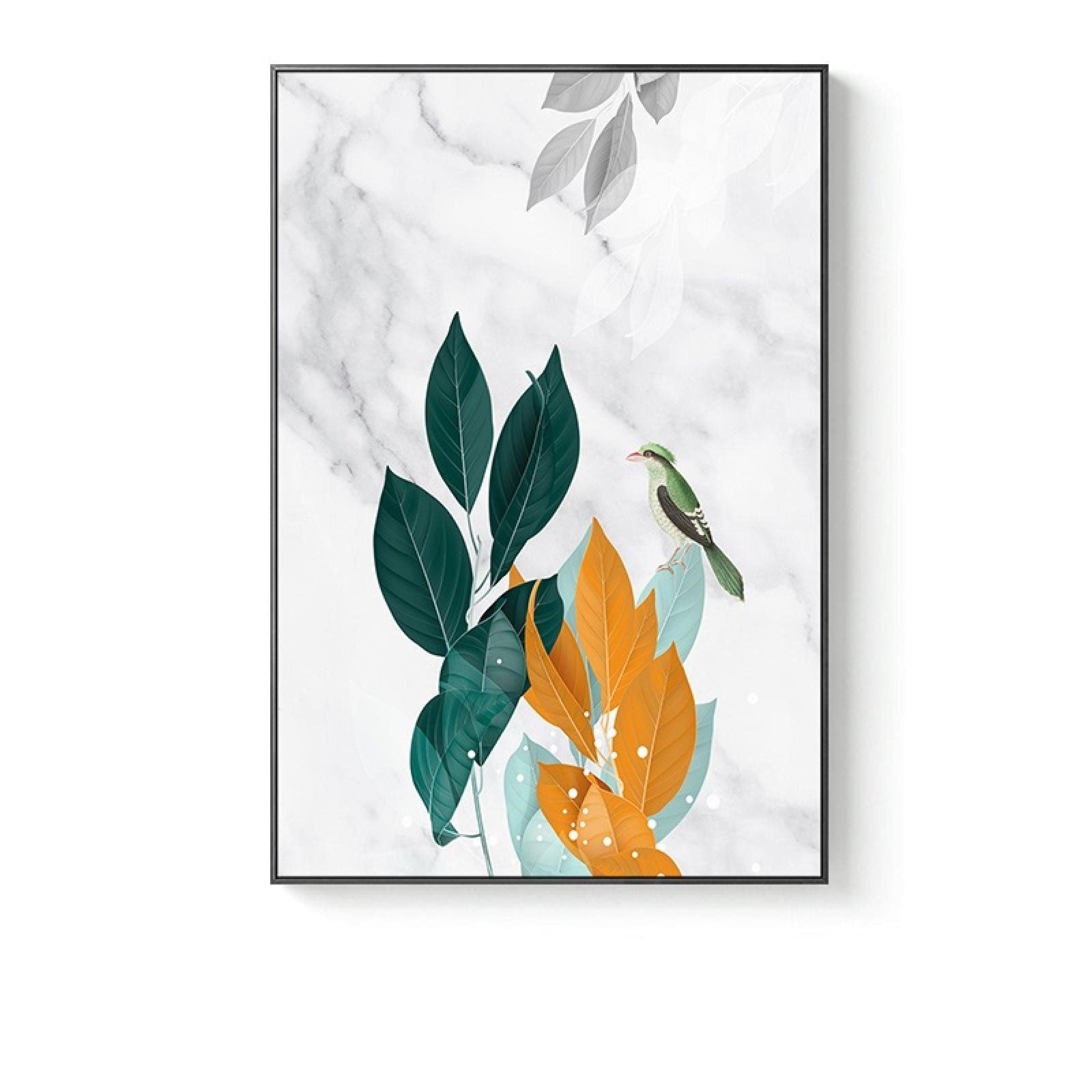 Cuadros de pared de flores Cartel de plantas nórdicas Arte Pinturas en lienzo Carteles e impresiones para la sala de estar Decoración del hogar Listo para colgar 40x50cmx3pcs marco interior