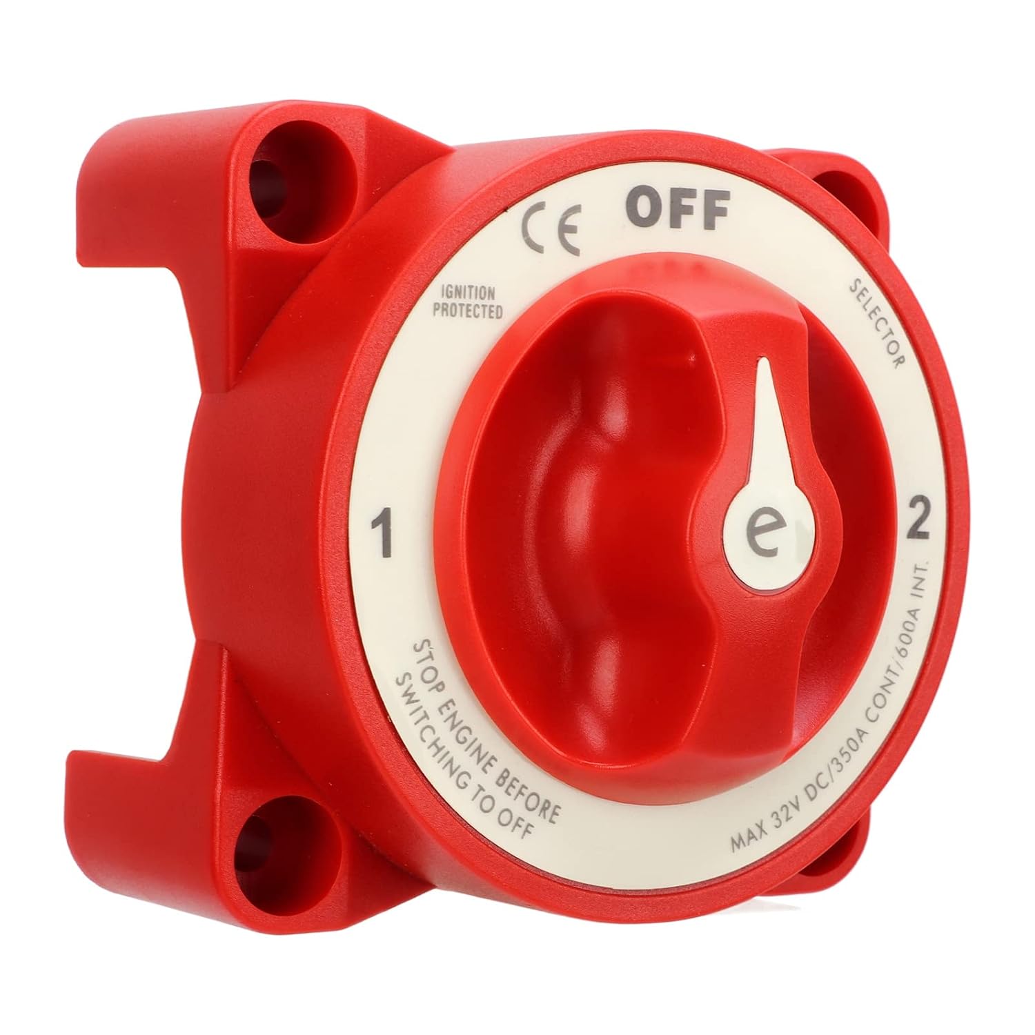 Battery Disconnect Switch, Cutoff Isolator Switch, 3-Position Rotary 350A 32V DC Kill Switch for RV Marine Boat