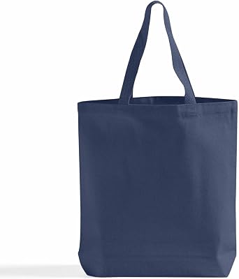 Premium Canvas Tote Bags 12 Pack Reusable Shopping Bags with Shoulder Straps Gusseted Totes for Daily Use