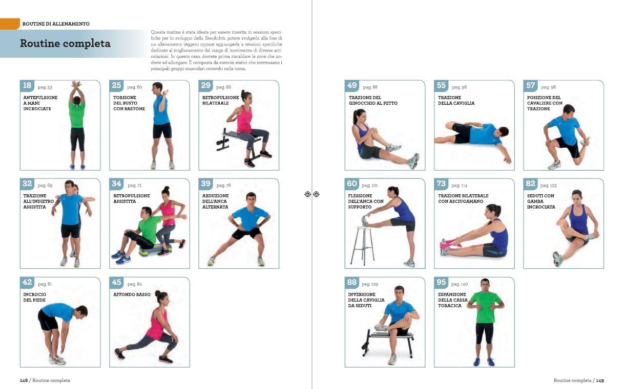100 esercizi di stretching per il running