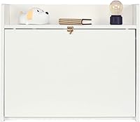 Vista 9 de YUSING - Mesa de pared multifuncional, plegable, para computadora portátil, con compartimentos de almacenamiento para el hogar, oficina, color blanco