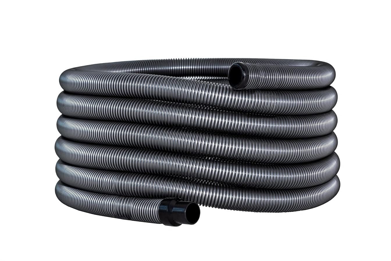Tuyau d'aspiration de qualité supérieure pour aspirateur central | Système d'alimentation de tuyau compatible avec Retraflex, Hide-A pantalon | Longueur du tuyau : 18 m
