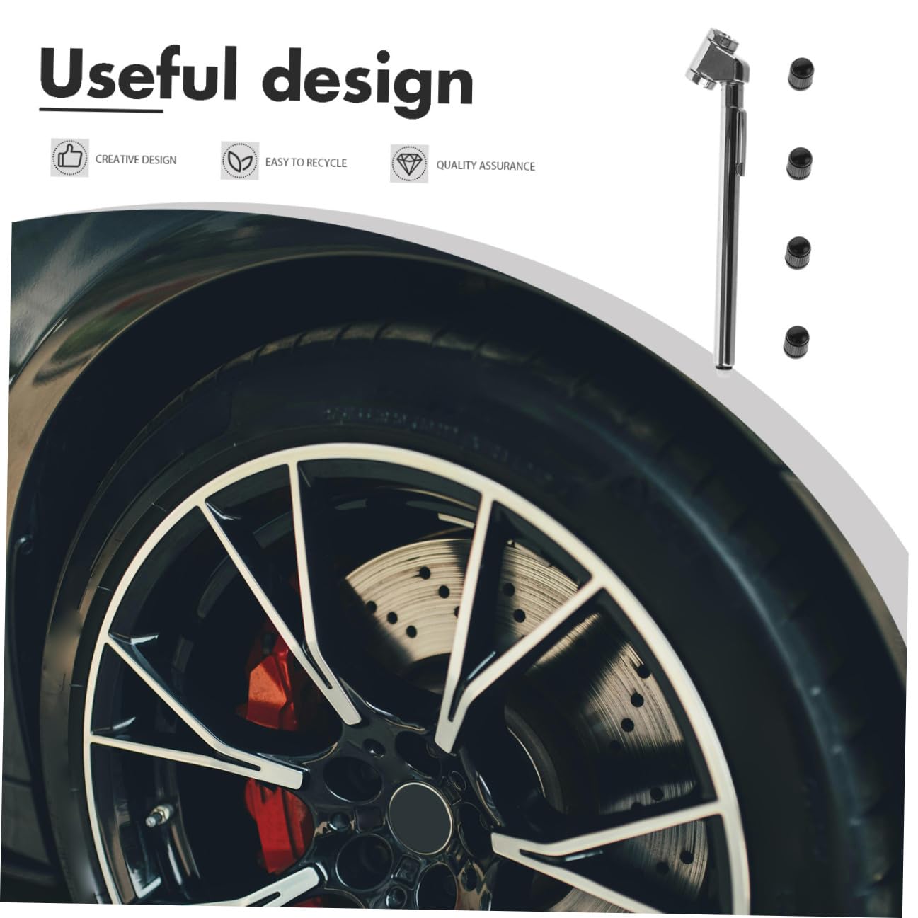 ABOOFAN 5 Pièces Manomètre de Pression de Pneu Crayon Portable pour Voiture Outil de Mesure et Compact pour Surveiller la Pression des Pneus de les Véhicules