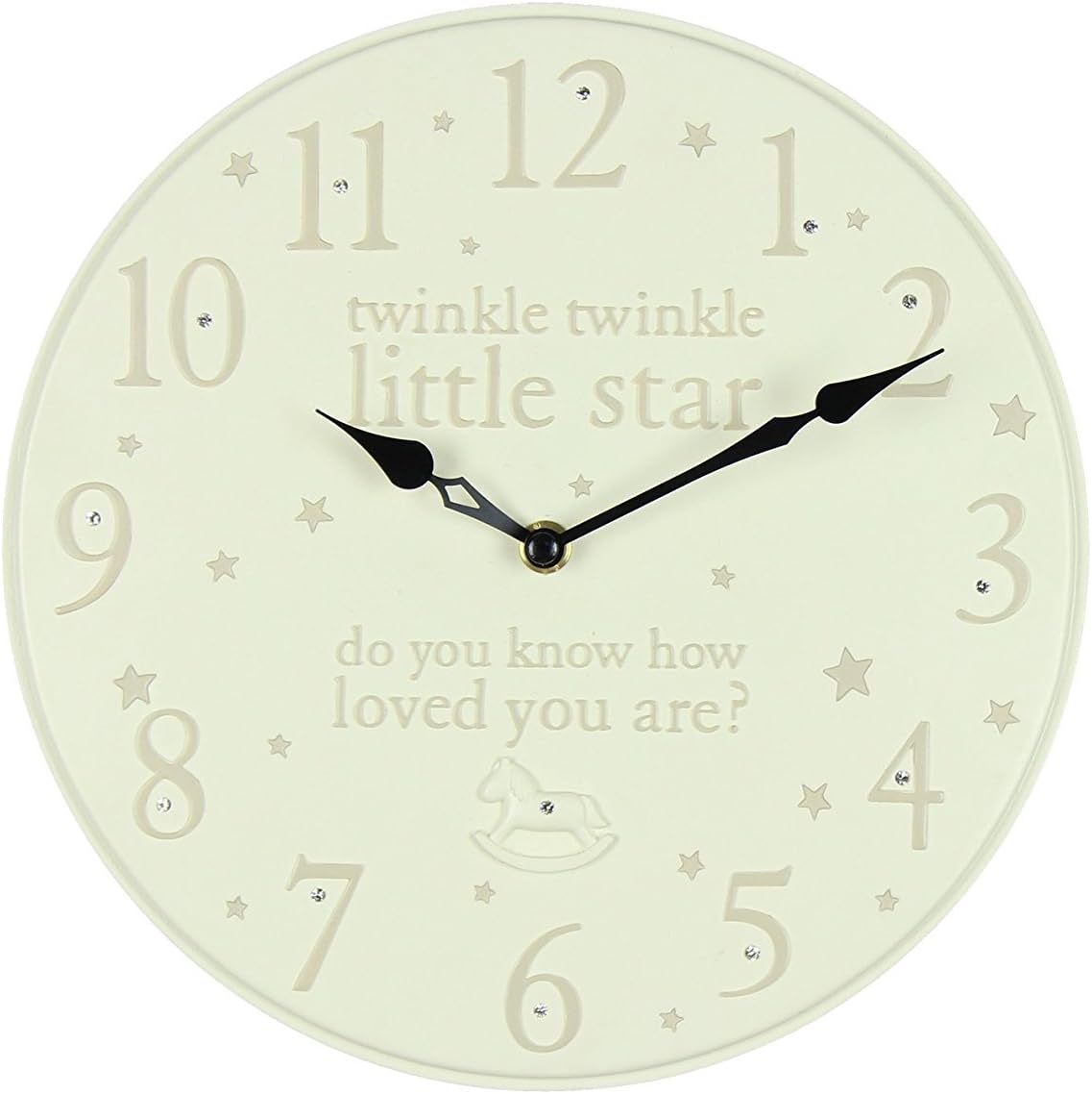 Twinkle Twinkle Little Star Nursery Bedroom Quartz Wall Clock