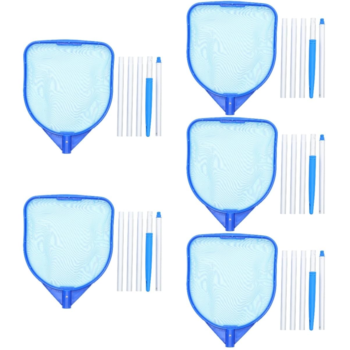 Yardwe 5 Piezas Red De Limpieza De Piscinas Cesta Flotadores De Piscina Limpiador Estanque Nadar Caliente Cosas De Piscina Inflables De Piscina Bañera Neto Suelo SPA El Plastico Blue