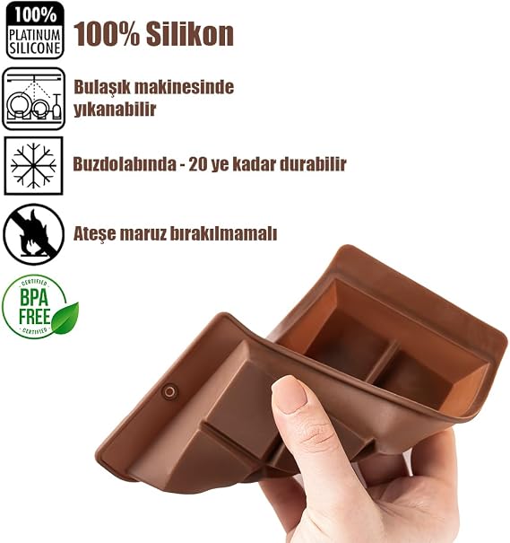 Porsima MYS 30301-1 Chocolate Container Dubai Silicone, Chocolate Making Mold Bpa Free Practical Chocolate Mold