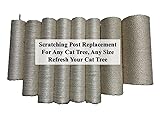 Catry Replacement Scratching Post for Any Cat Tree or Tower, Sisal Rope, 3.5 Inch Diameter, USA Made, Custom-Built