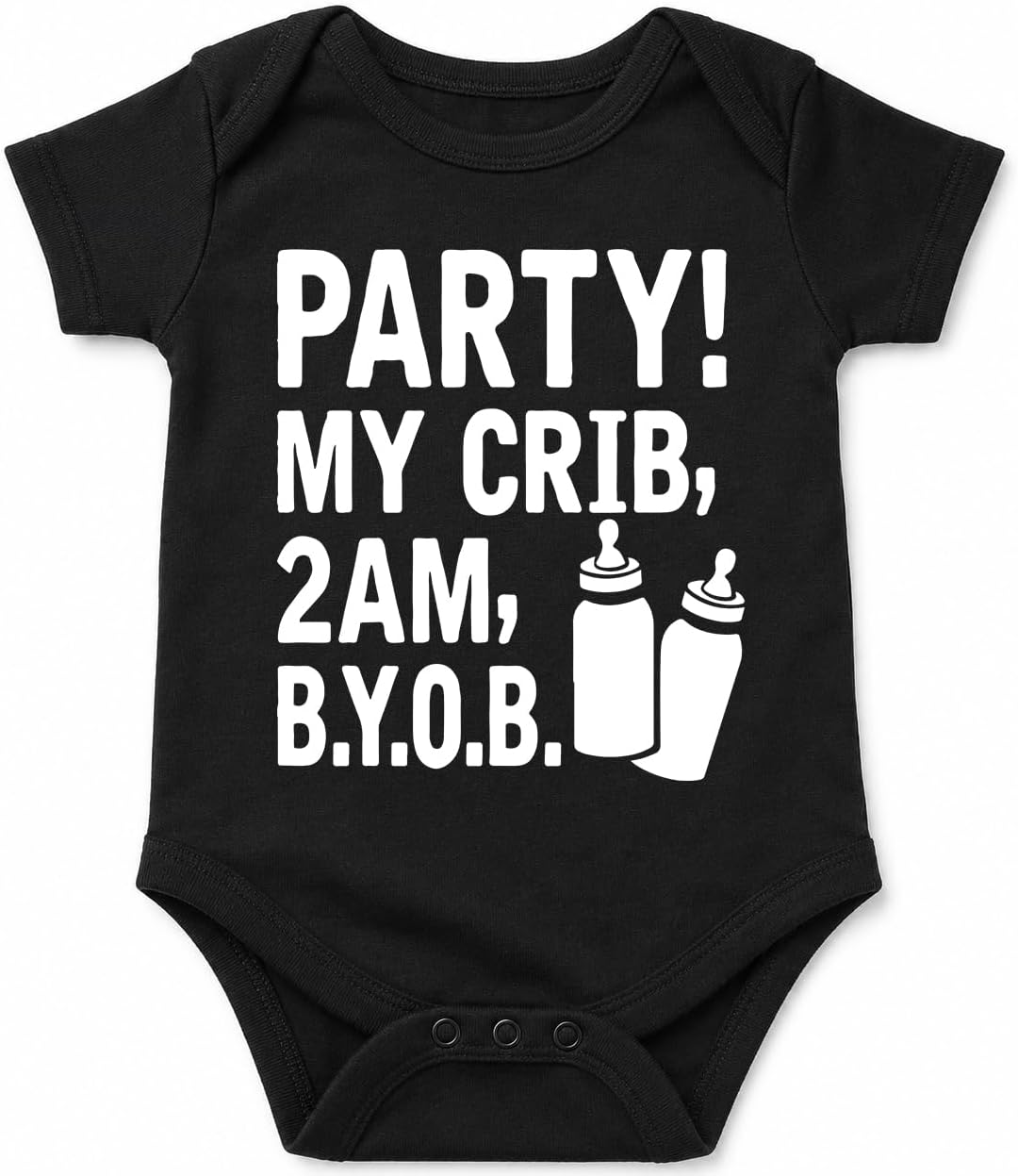 AW Fashions Party My Crib 2 AM BYOB - Funny Baby Bodysuit