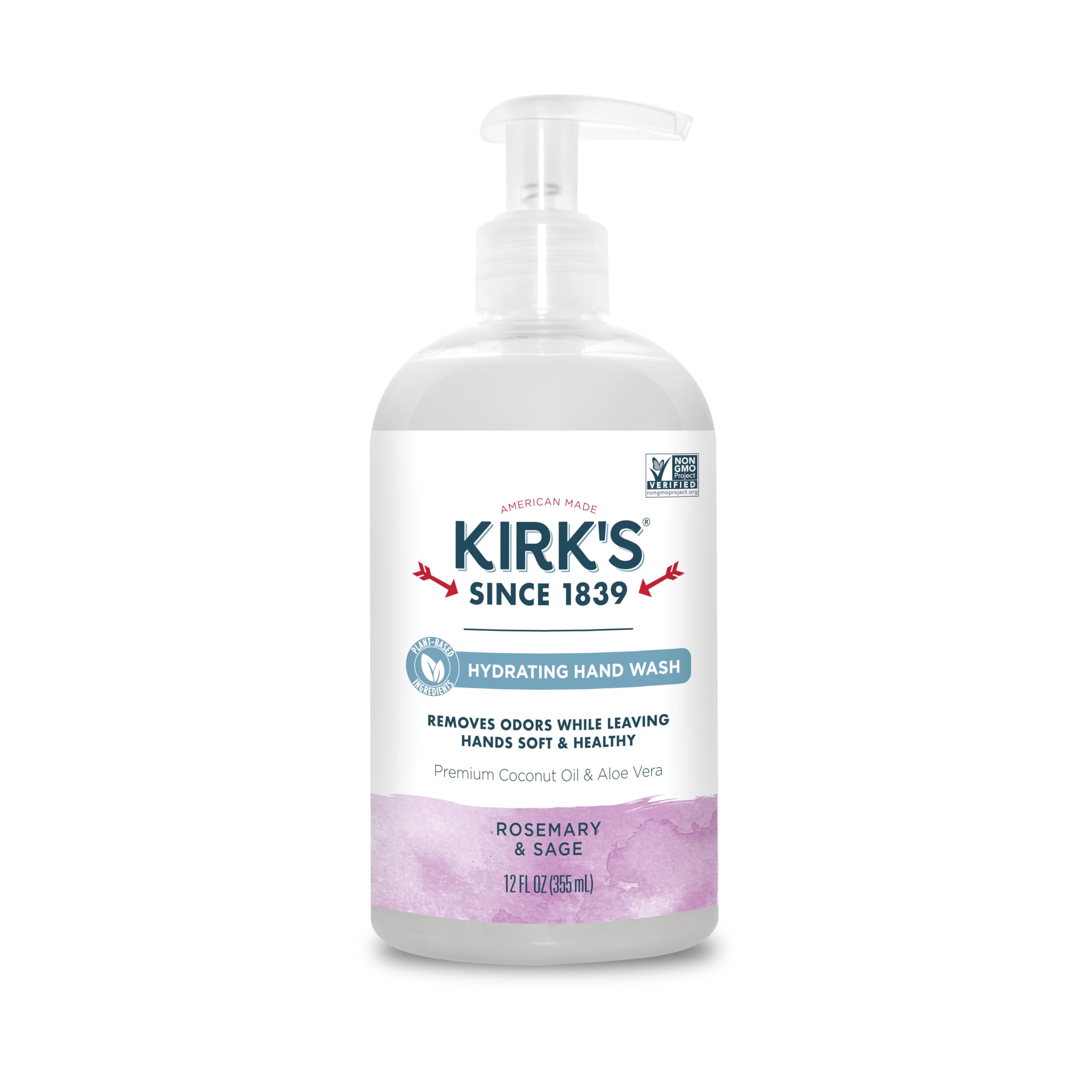 Kirk's Odor Neutralizing Hydrating Hand Soap, Rosemary Sage 12 Ounce