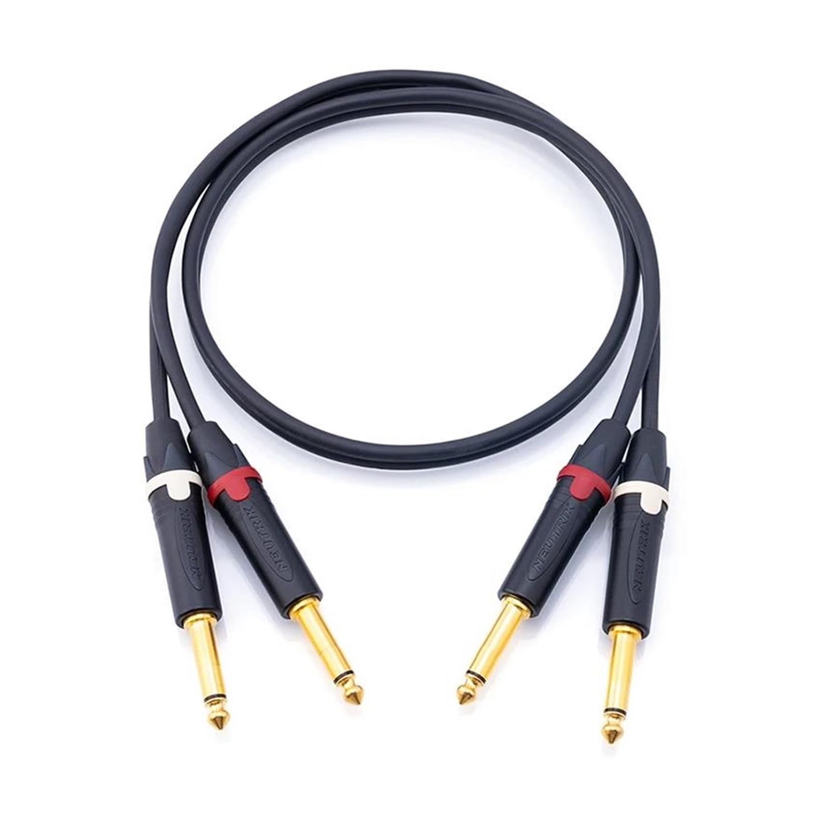 Cavo Strumento per Chitarra Cavo TS 6,5 mm Jack maschio a maschio Cavo per chitarra pianoforte elettrico mixer amplificatore stereo altoparlante(L-L,1m)