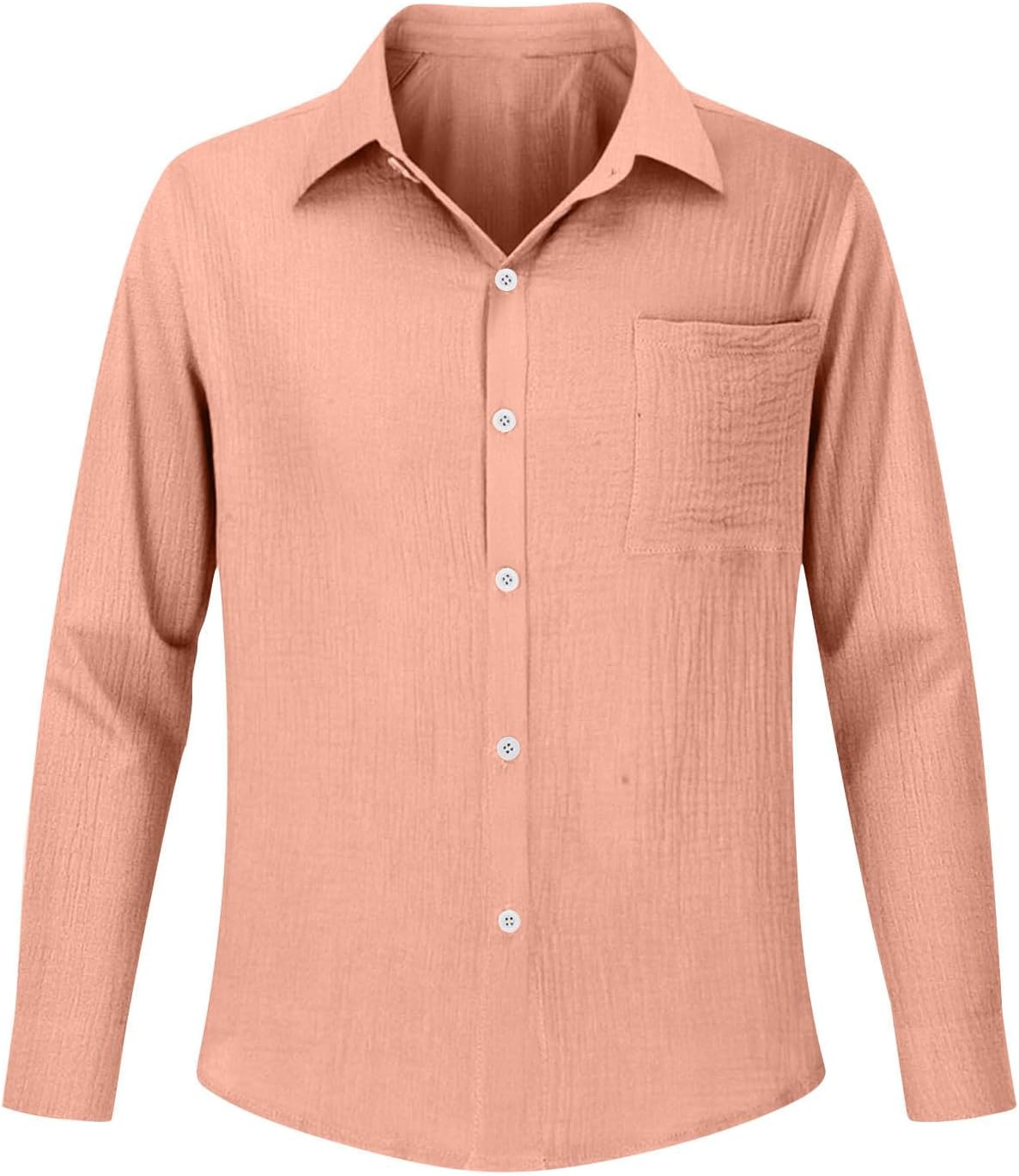 Women's Button Down Shirts Casual Long Sleeve Blouses V Neck Dress Shirt Textured Collared Work Tops with Pocket