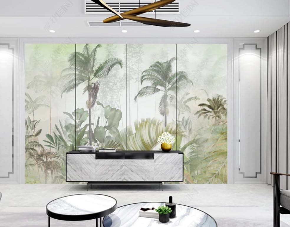 Papier Peint Intissécocotiers et feuilles de bananier - Poster géant mural 300x210cm