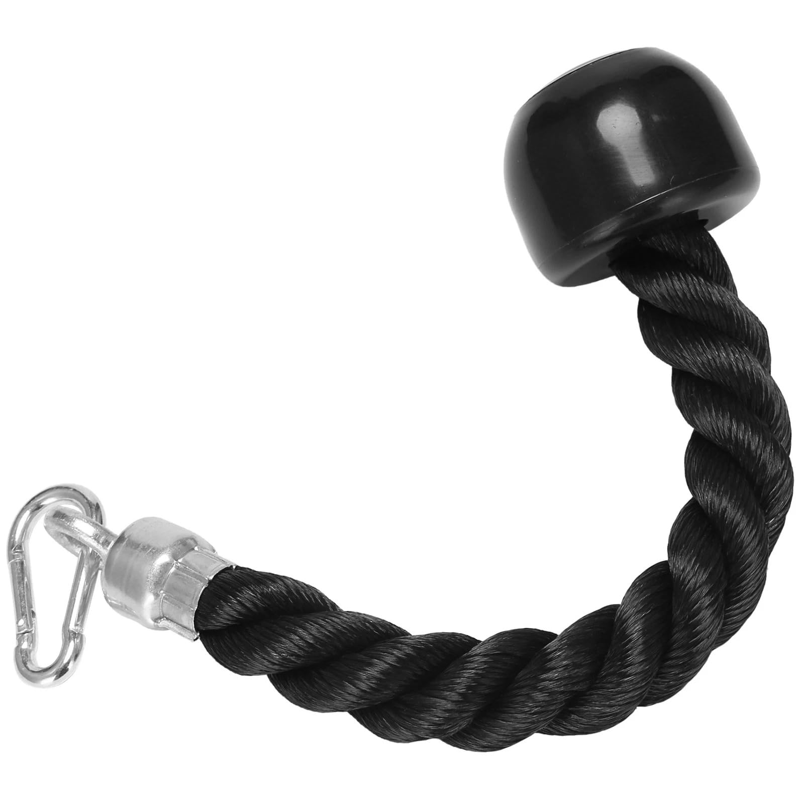 Digi Smash Single Tricep Rope Cable Attachment Pull Down Handle Multigym Home Gym Train Lat Bicep, Black