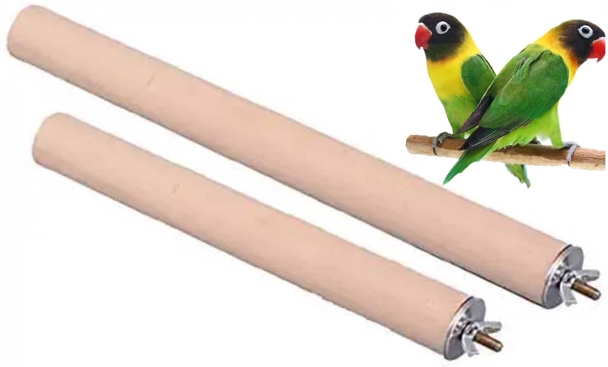FunMart Set of 2 Wooden perches 6 & 8 Inch Made of untreated Natural Wood for Budgies,Cockatiel,Parrot,Love Birds,Finch,Pineapple Conure etc (B09XNBWHM4) Amazon Price History, Amazon Price Tracker