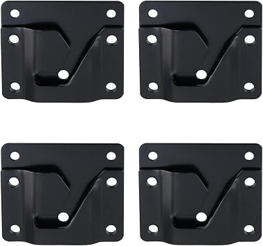 Wealrit 4 PCS Sectional Couch Connectors Universal Couch Clips Sofa Connectors Bracket for Furniture Loveseat, Recliner, Chair to Make Sectional Stay Metal Sofa Interlocking Fastener