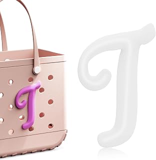 Color-Changing Letter Accessories Charms for Bogg Bag, Compatible with Bogg Bag Original All Models, Available in violet color, Insert Decorative Letter for Handbag Beach Tote Bag, T