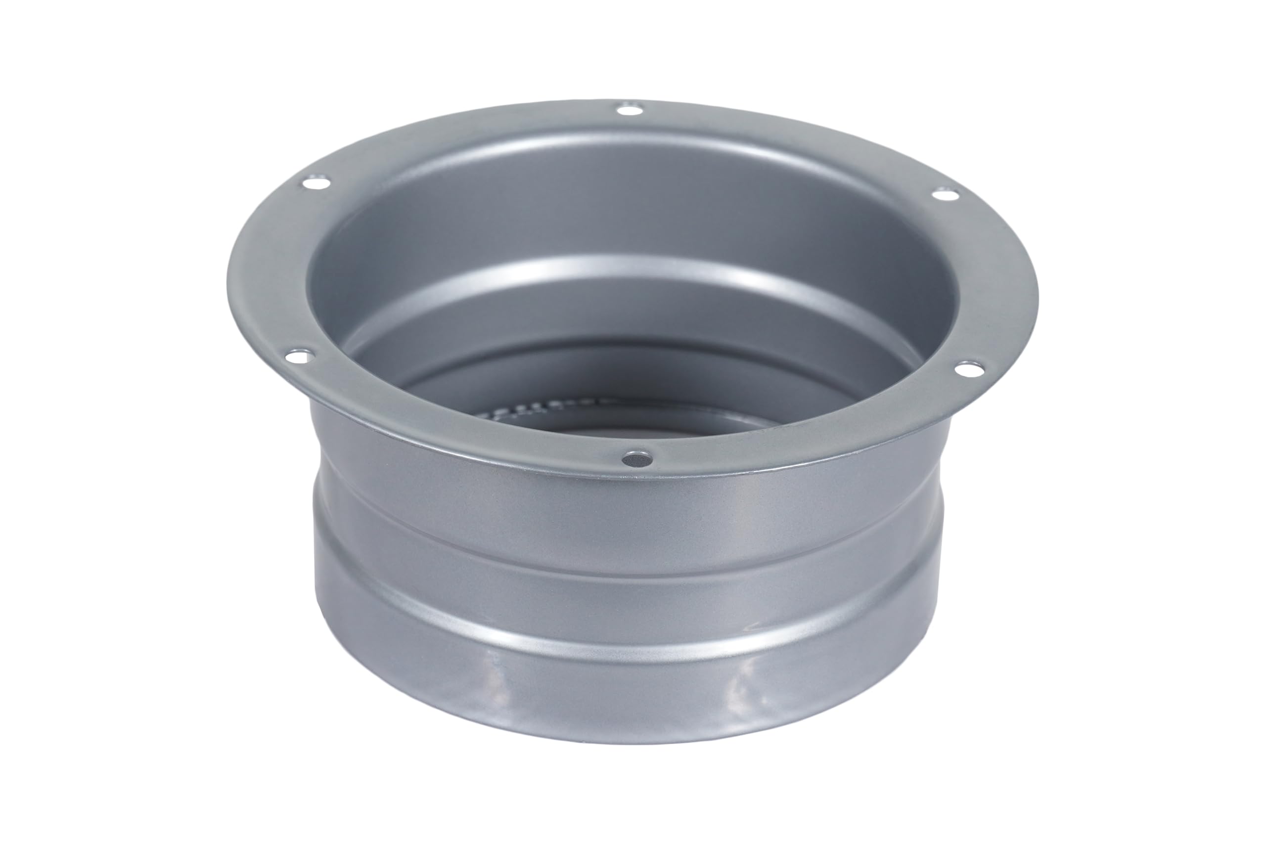 Photo 1 of TOP-VIGOR 4 Inch Duct Connector Flange, Galvanized Metal HVAC Flange for Ventilation Duct, Wall & Ceiling Mount Exhaust Duct Flange with Pre-Drilled Holes