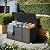 Oakcloud 75 Gallon Resin Deck Box - Waterproof Outdoor Indoor Storage Container for Patio, Garden, Pool Tools, Black