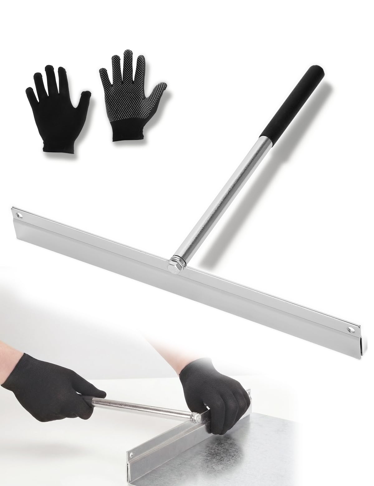 15.25 Inch Sheet Metal Folding Hemming Tool, Handheld Sheet Metal Bender for Standing Seam Roofing Panels & HVAC Duct Work, with Handy Sight Holes,