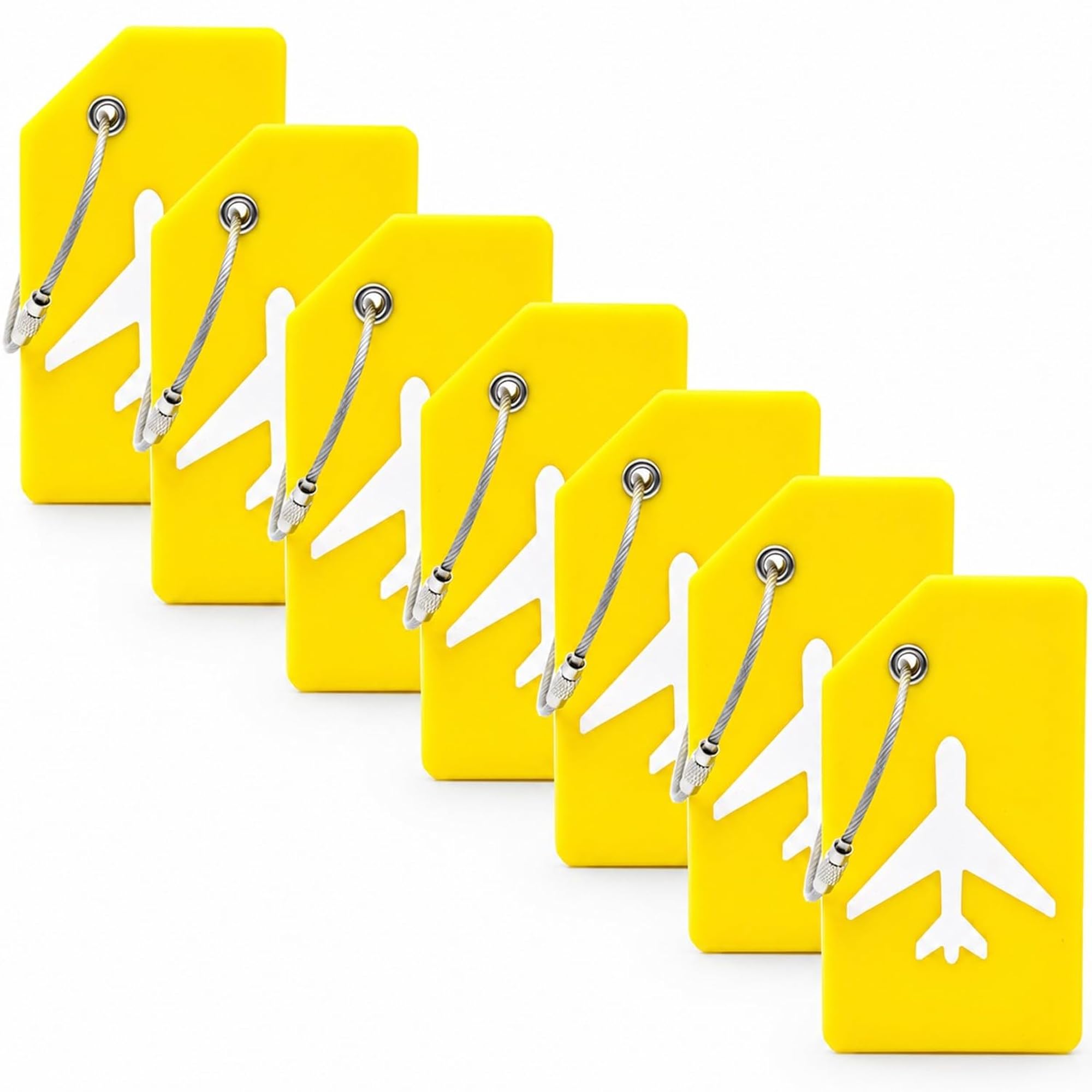 7Pack Silicone Luggage Tag Baggage Tags with ID Card