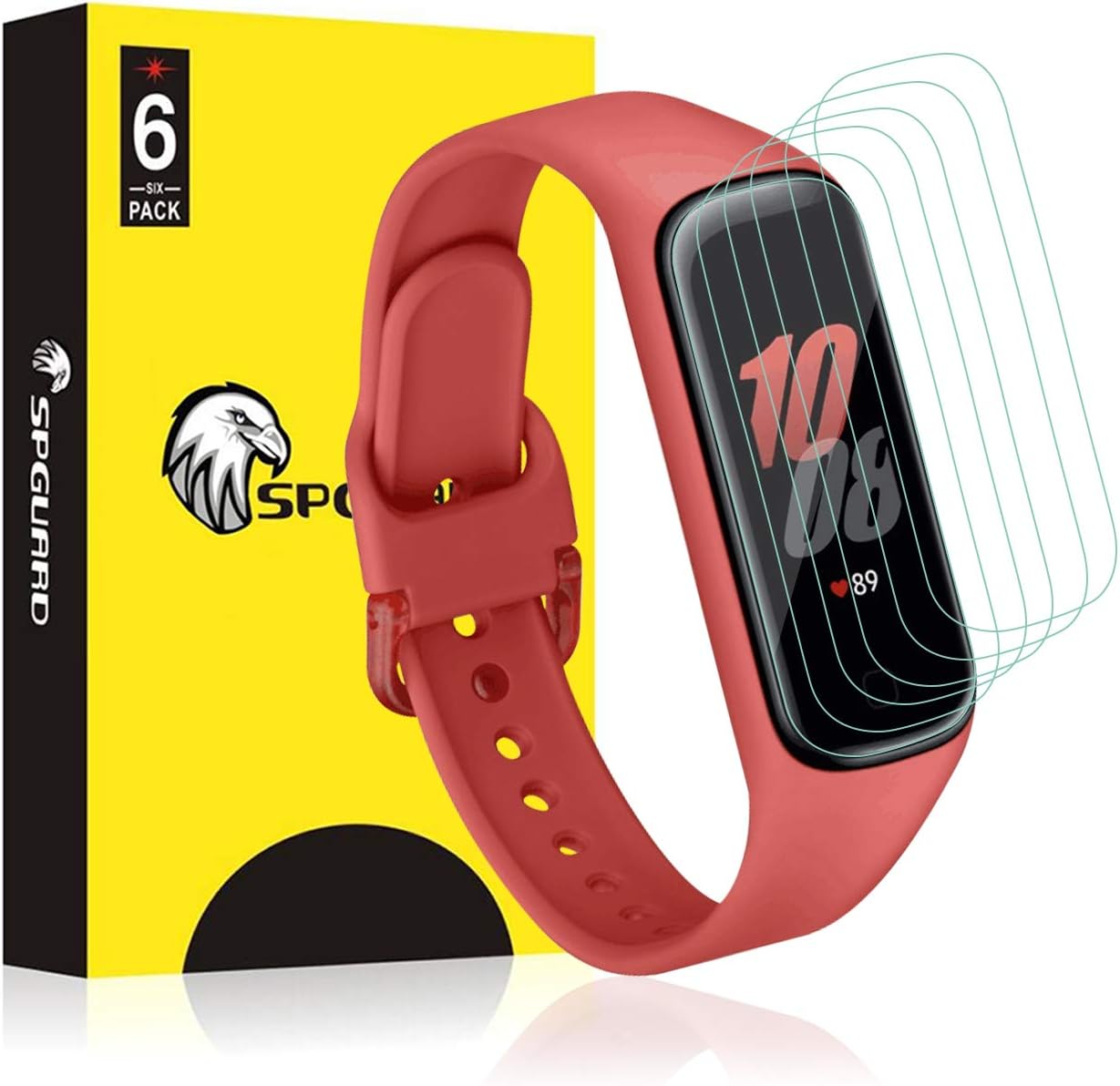 Aimtel [6 Pack] Compatible with Samsung Galaxy Fit 2 Screen Protector, HD Anti-Bubble LiQuidSkin Screen Protective Film for Samsung Galaxy Fit 2 Bluetooth Fitness Tracking Smart Band