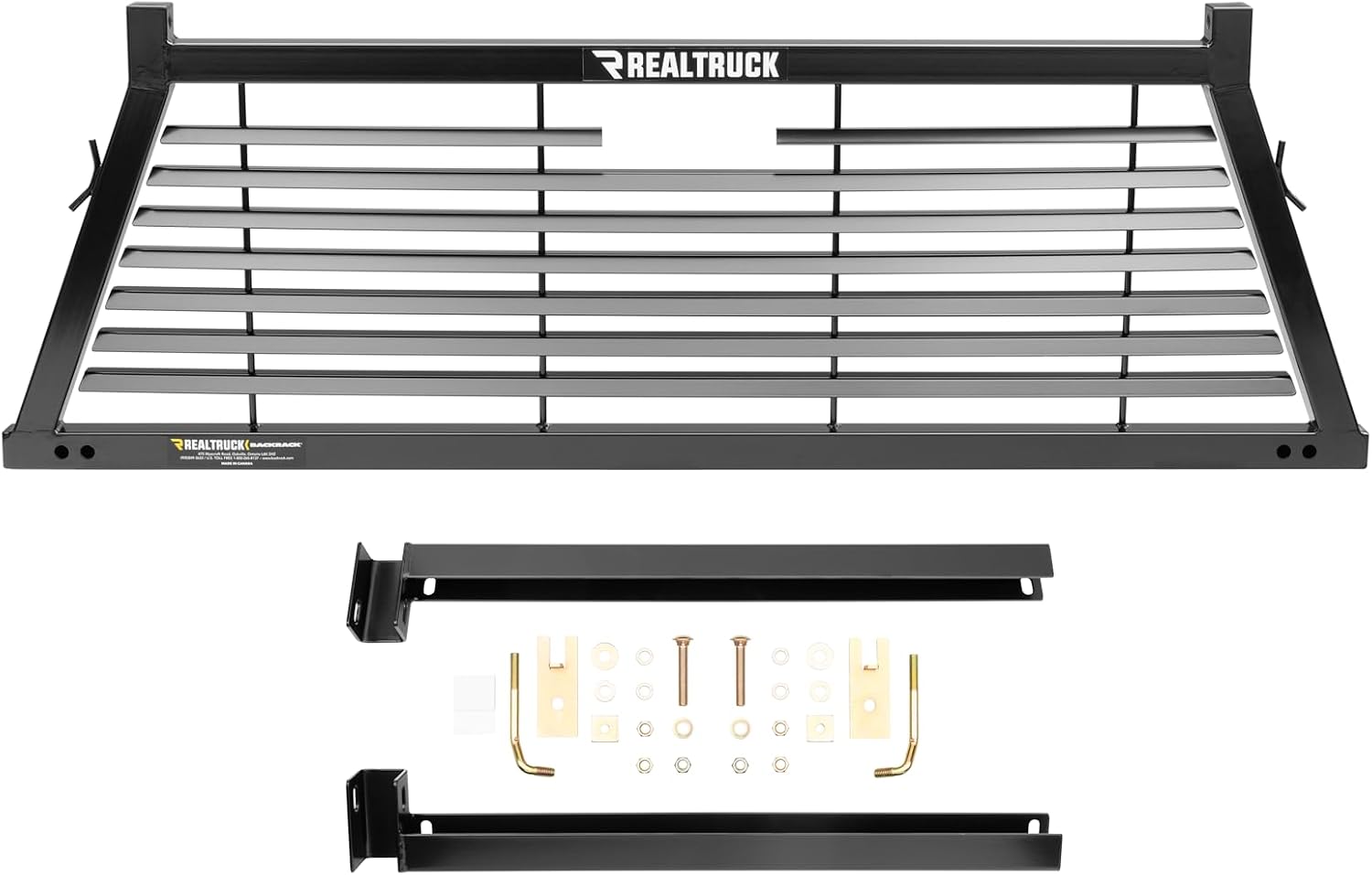 RealTruck Backrack Open Rack Frame + Hardware Kit for use w/ 31" Toolbox, Combo | No Drill, Black | 14900 & 30112TB31 | Fits 2004-2014 Ford F-150