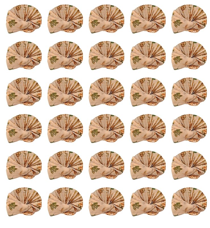 Wedding Pagdi for Men & Women | Traditional Barati Turban | Welcome Safa for Guest & Groom | Premium Floral Design Pagri (Pack of 10, Design 3) Multicolour-image-32