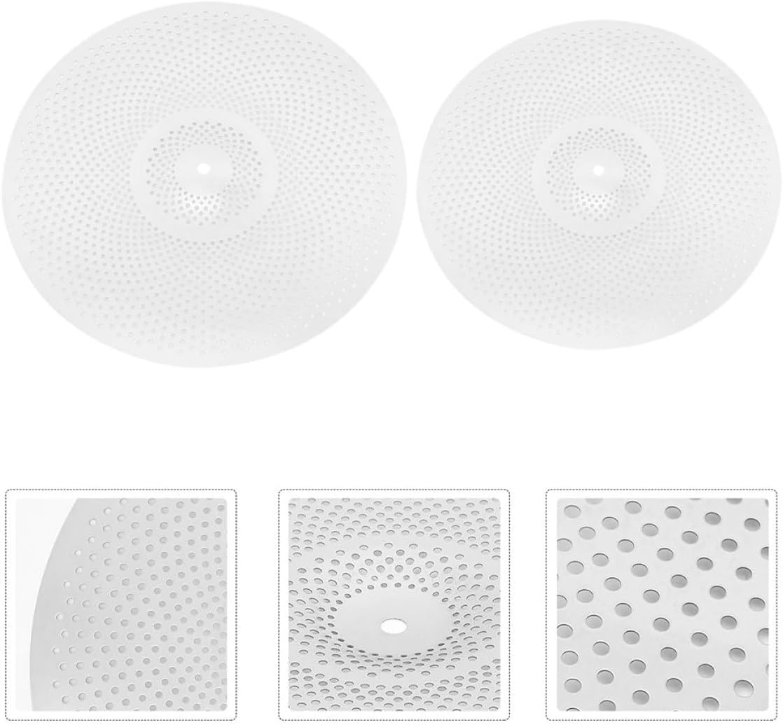 TOYANDONA 2pcs 14/16 Inch Mute Drum Cymbals Set Silent Cymbal Practice for Drum Kit Percussion Accessory