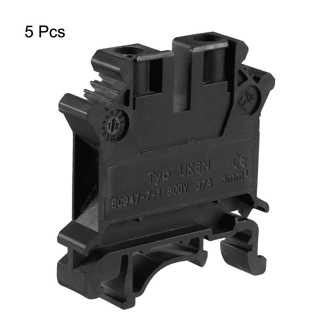 sourcing map 5Stk DIN-rail verbindingsblok schroefklemmen connector