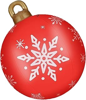 Didiseaon Decoração Infláveis De Férias Bolas Infláveis De Tamanho Grande Bola De Natal Inflável Grande Ornamento Inflável Bola Inflável Ornamento De Natal Bola Inflável Pvc Bola