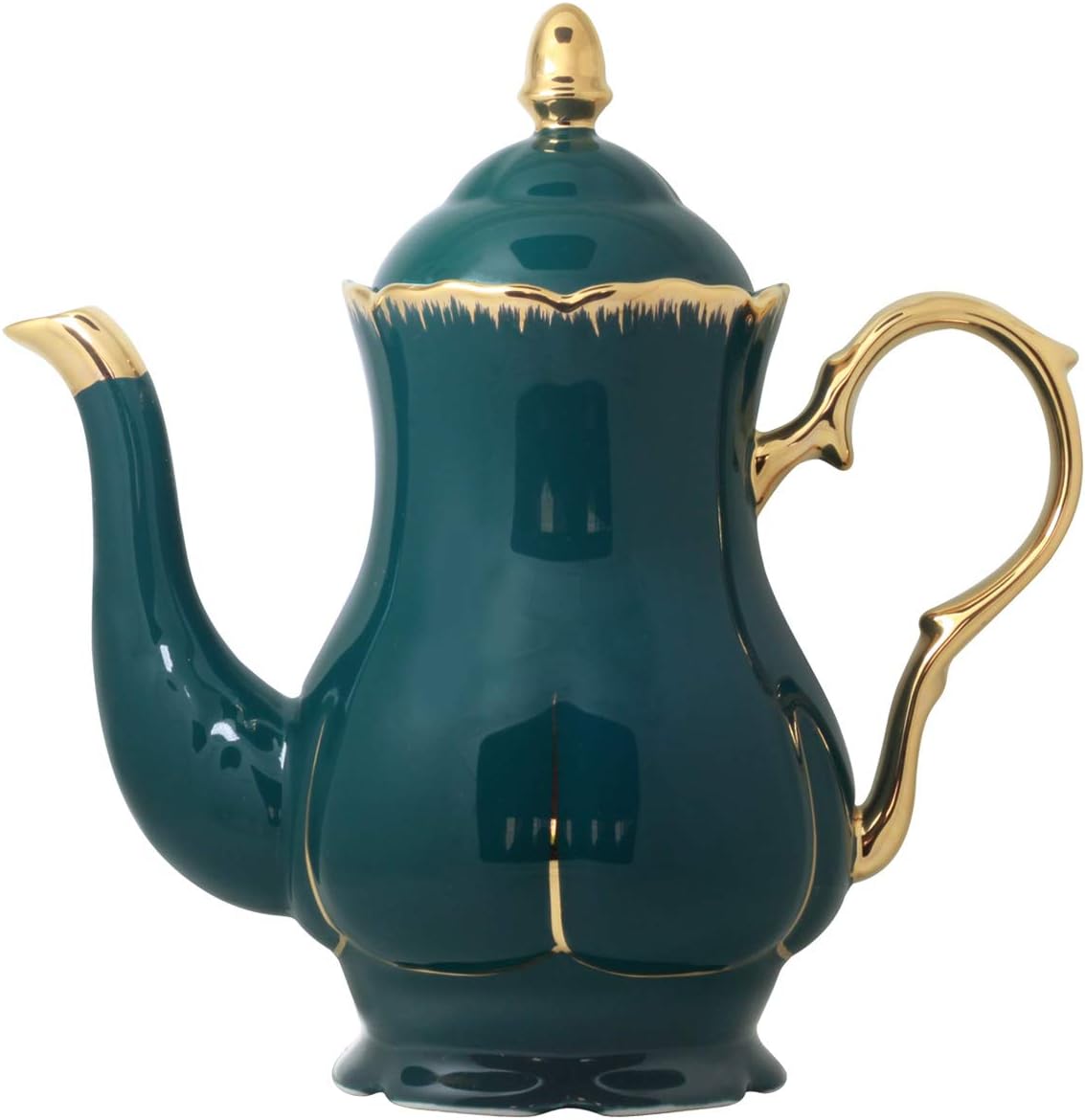 Jomop Ceramic Tea Pot Elegant Profile Decoration Extra