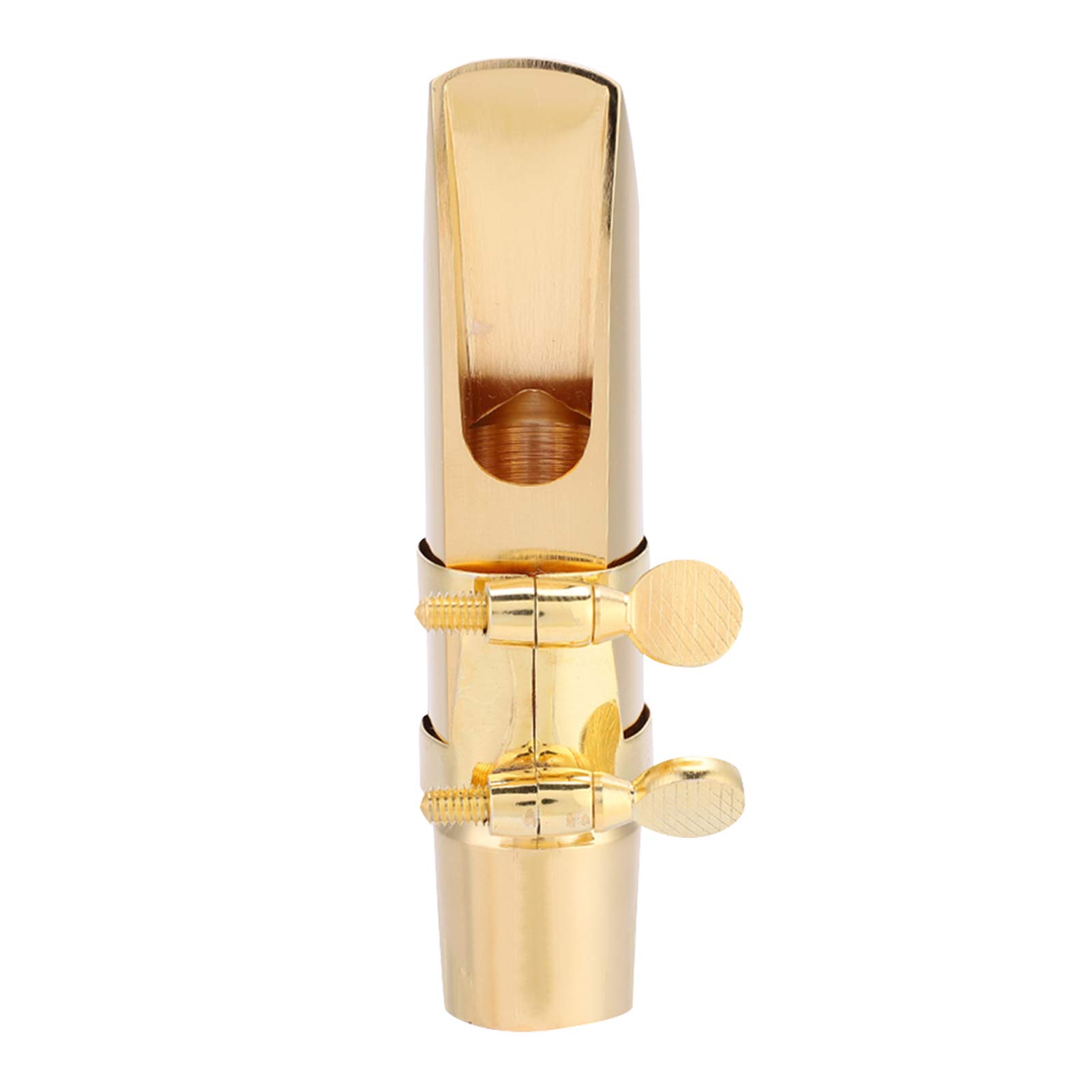 Yinhing Bocchino per Sassofono Contralto Eb 8C, Design Confortevole in Ottone di Alta qualità, Include Due Cuscinetti per Bocchino per Suonare il Jazz