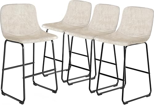 Miniatura 114 de TAVR Juego de 2 sillas de comedor, taburetes de altura de mostrador sin brazos con respaldo que soporta hasta 500 libras para el hogar, cocina,