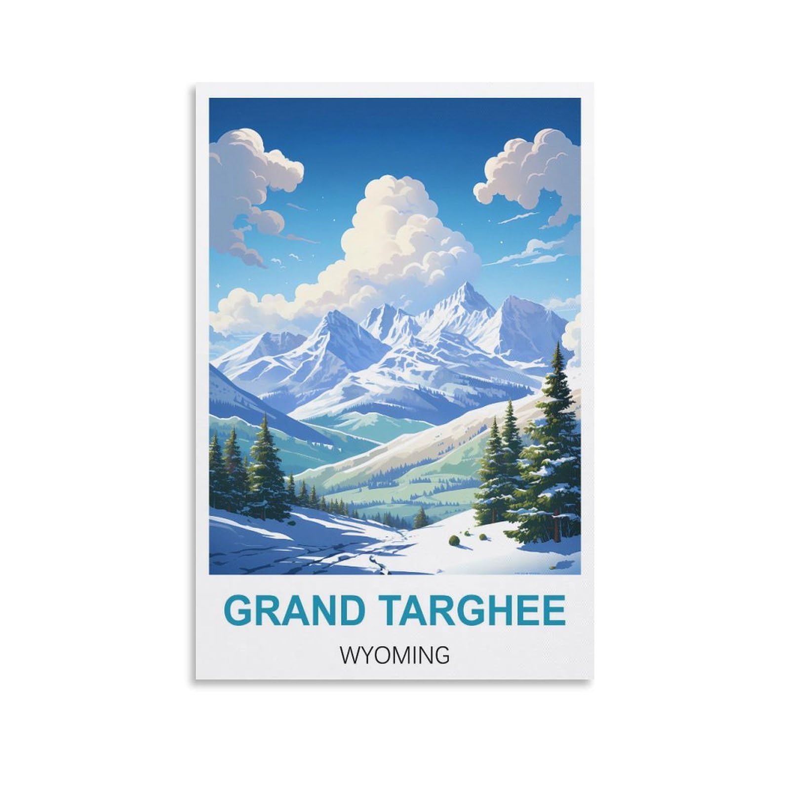 Vintage Metal Tin Sign Grand Targhee Wyomings,Funny Vintage Metal Sign Plaqu Poster Wall Art Pub Bar Kitchen Garden Bathroom Home Decor 15x30cm