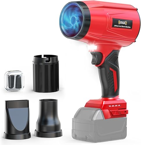 Miniatura 9 de Soplador de hojas inalámbrico de 800,000 RPM con baterías de 2 x 4,0 Ah, motor sin escobillas, velocidad ajustable, soplador eléctrico portátil Negro