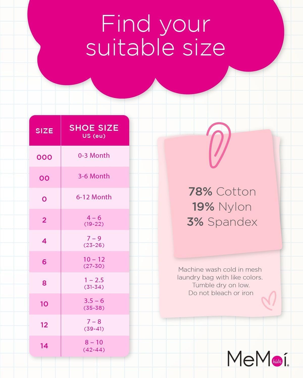 MeMoi Girls Cotton-Rich Fuzzy Heart Embellished Knee Sock