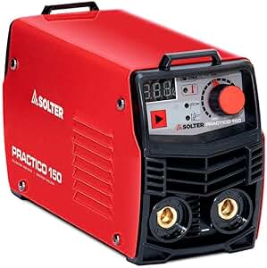 Solter Inverter Practico 150 – Soldador MMA/TIG por Raspado, 150A, Compacto y Ligero (2 kg), Hot-Start y Arc-Force, Maletín de Aluminio, Compatible con Generador, Ideal para Taller y Bricolaje