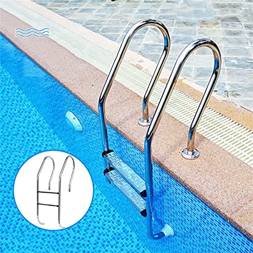Escalera para piscina de acero inoxidable 2 pasos antideslizante miniatura 6