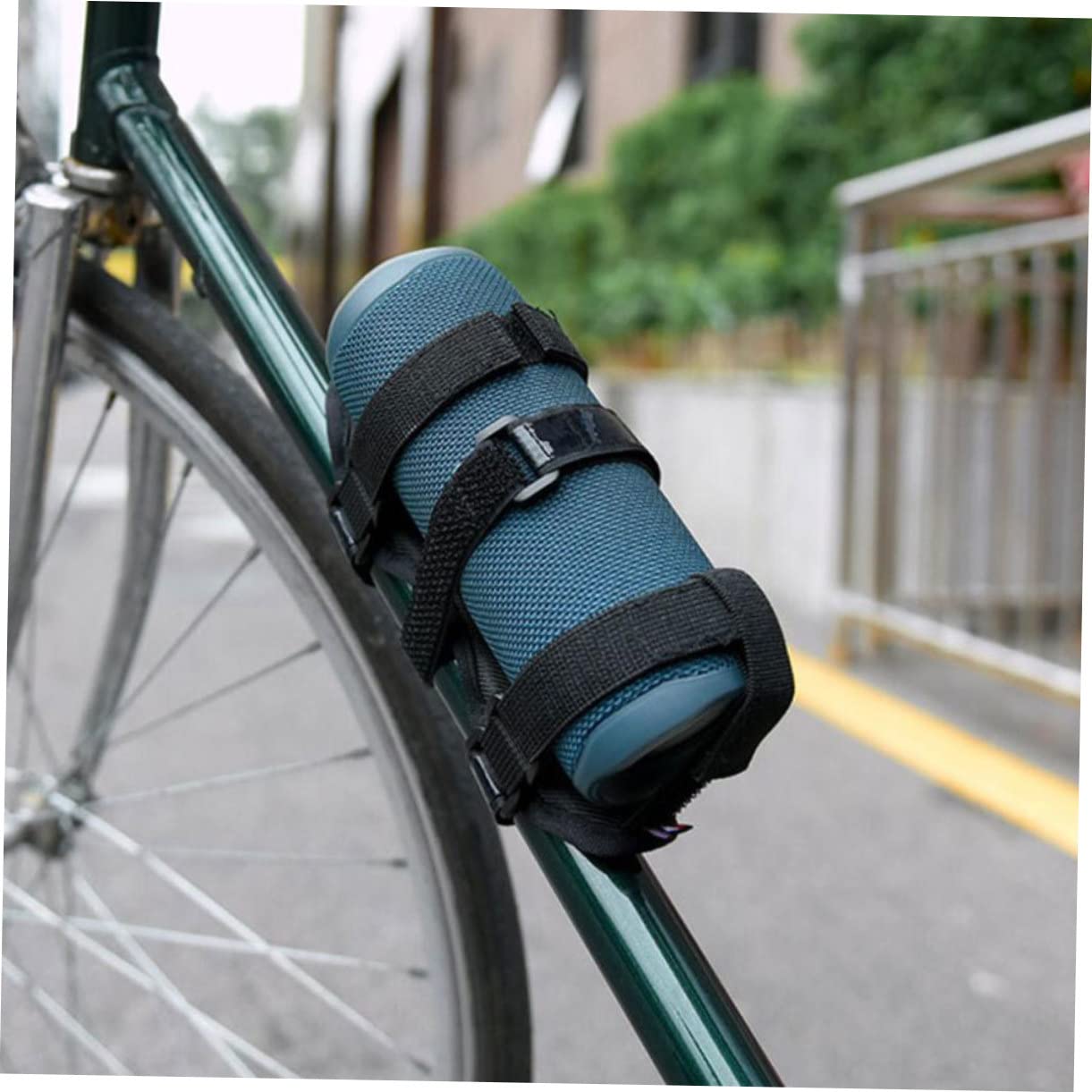 TOYANDONA portavasos de Bicicleta mi Bike Agua Porta Bebidas para Bicicleta portavoz portabotellas para Bicicleta Reutilizable Soporte para Botella de Bicicleta Nailon Negro