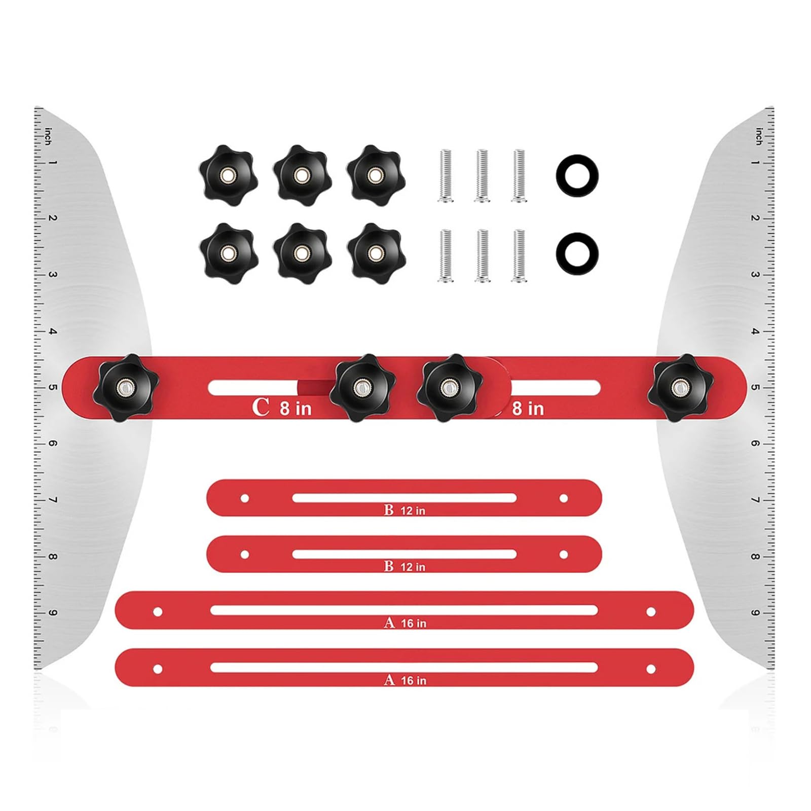 Hdoytxxm Multicolor 10In To 53In Stair Treads Measuring Tool Multifunction Template Tool Adjustable Gauge Constructions Measurement
