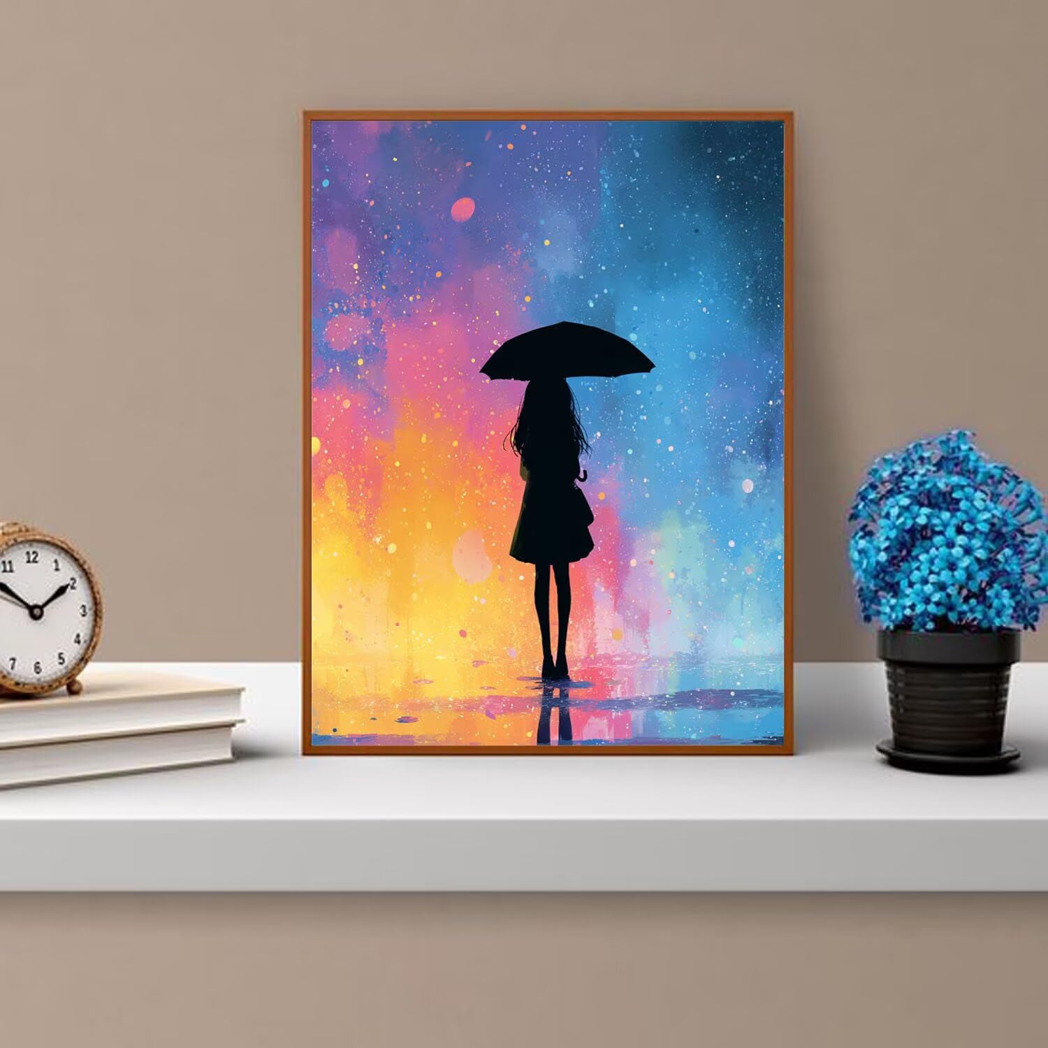 Dipingere con i Numeri Adulti Ragazze, Ombrelli Dipingere con i Numeri Bambini DIY Kit, Set Premium con Pennelli, Decorazione Casa & Creativo Regalo, Attività di Tempo libero 70x95cm z-334